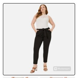 NWT Torrid Crape High Waist Pant with tie belt size large
